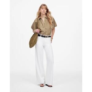 NWT Madewell Petite Superwide-Leg Jeans: Airy Denim Edition In Tile White 27P